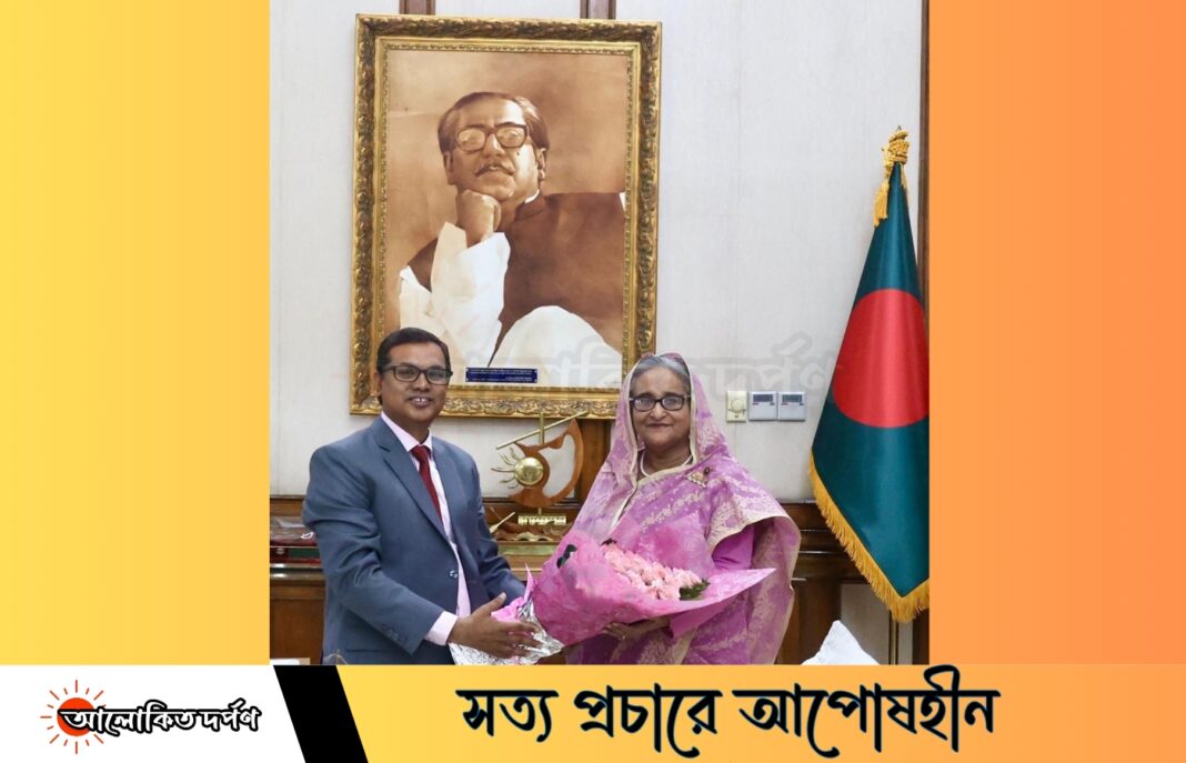 প্রধানমন্ত্রীর সাথে ববি উপাচার্যের সৌজন্য সাক্ষাৎ