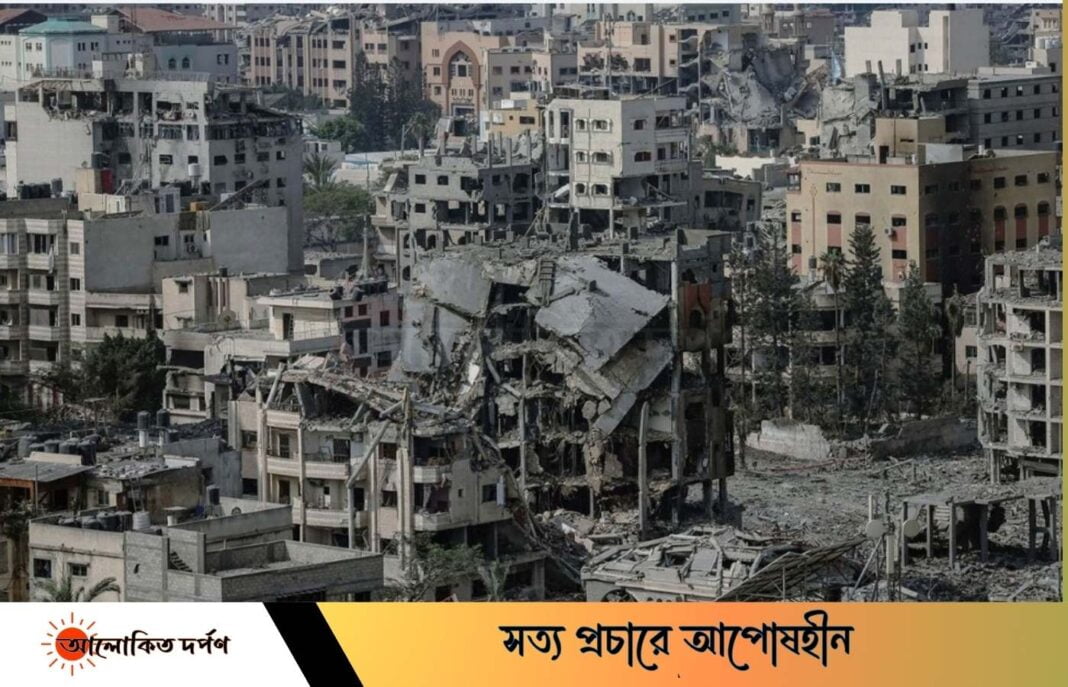 গাজায় ধ্বংসস্তূপের নিচে দশ হাজার মরদেহ, বড়ছে স্বাস্থ্য ঝুঁকি