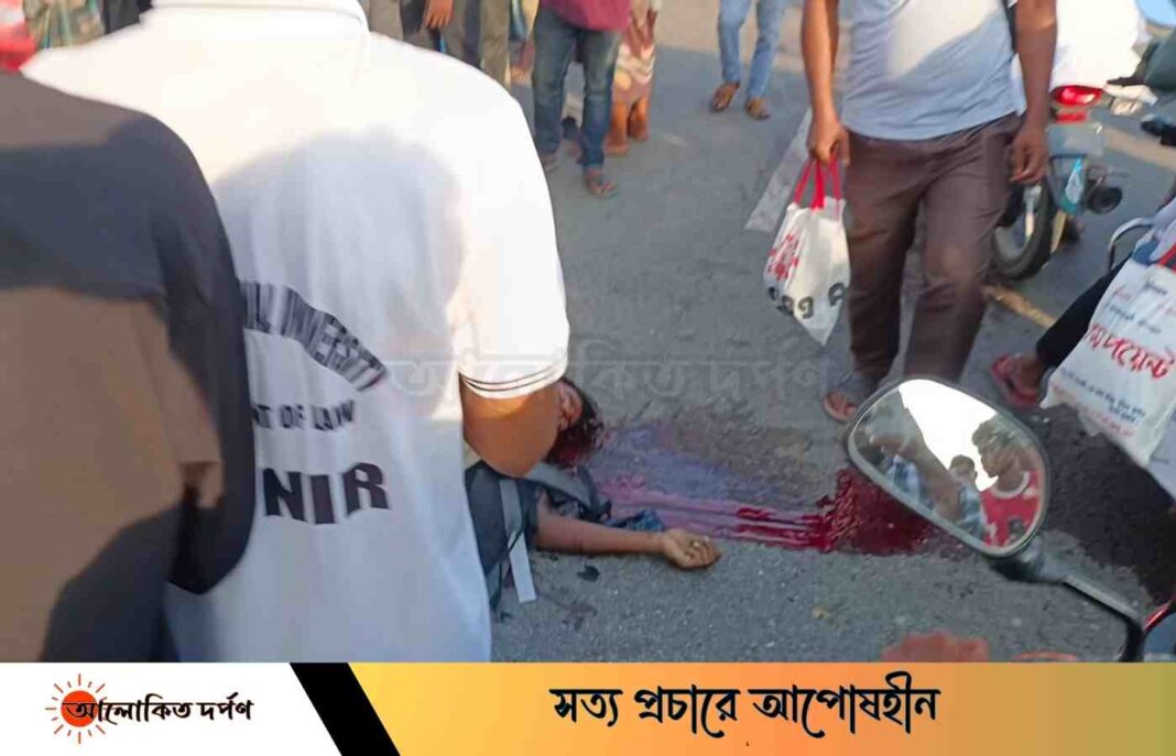 সিএনজি-লরি এর মুখোমুখি সংঘর্ষে নিহত এক যুবক