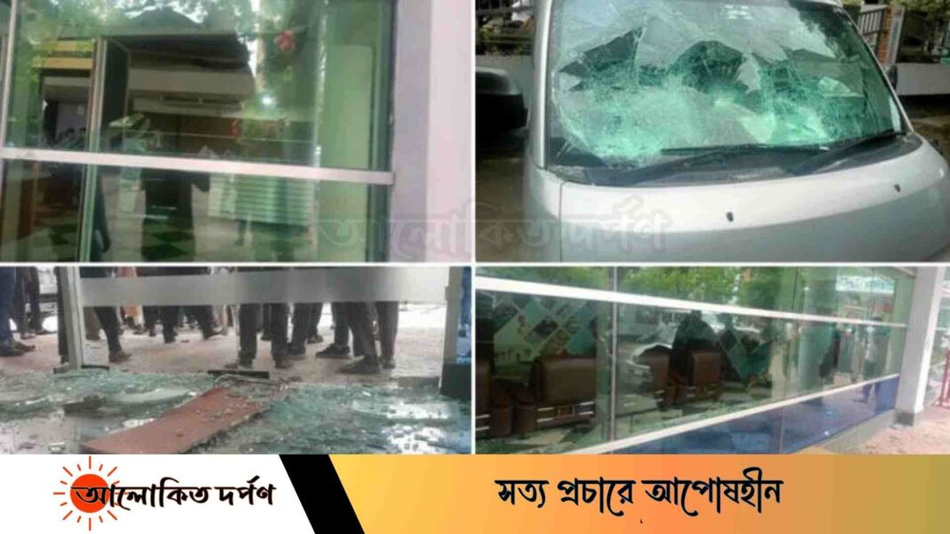 বসুন্ধরা গ্রুপের ইস্ট ওয়েস্ট মিডিয়া কমপ্লেক্সে হামলা ভাঙচুর