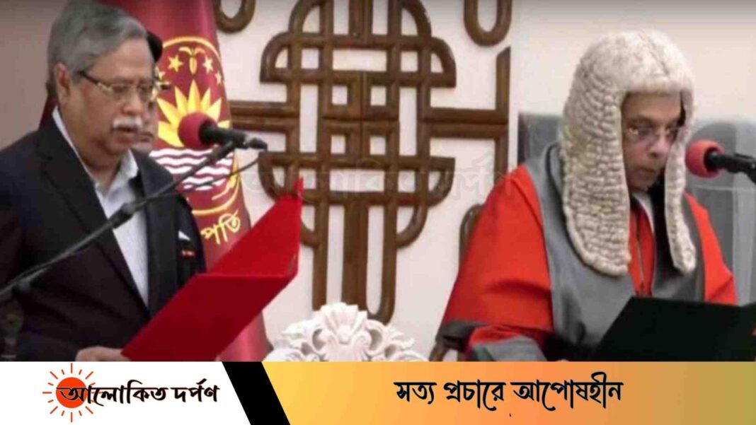 বঙ্গভবনে শপথ নিলেন প্রধান বিচারপতি ও দুই উপদেষ্টা
