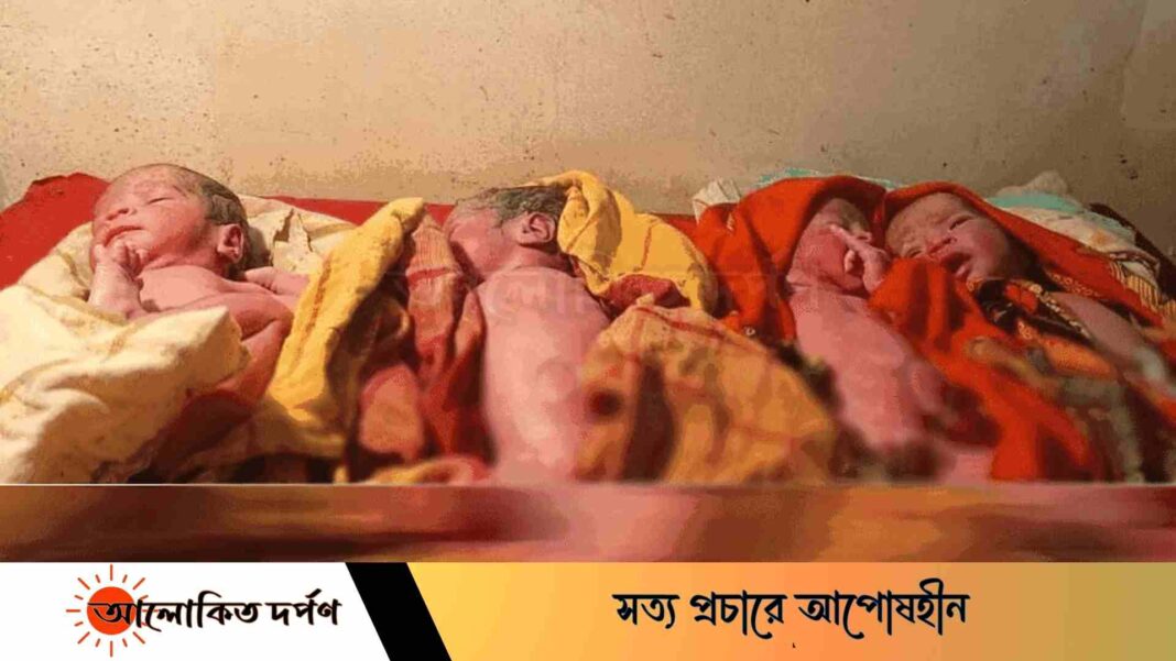 টাঙ্গাইলে এক গৃহবধূ হলেন একসঙ্গে চার ছেলের জননী