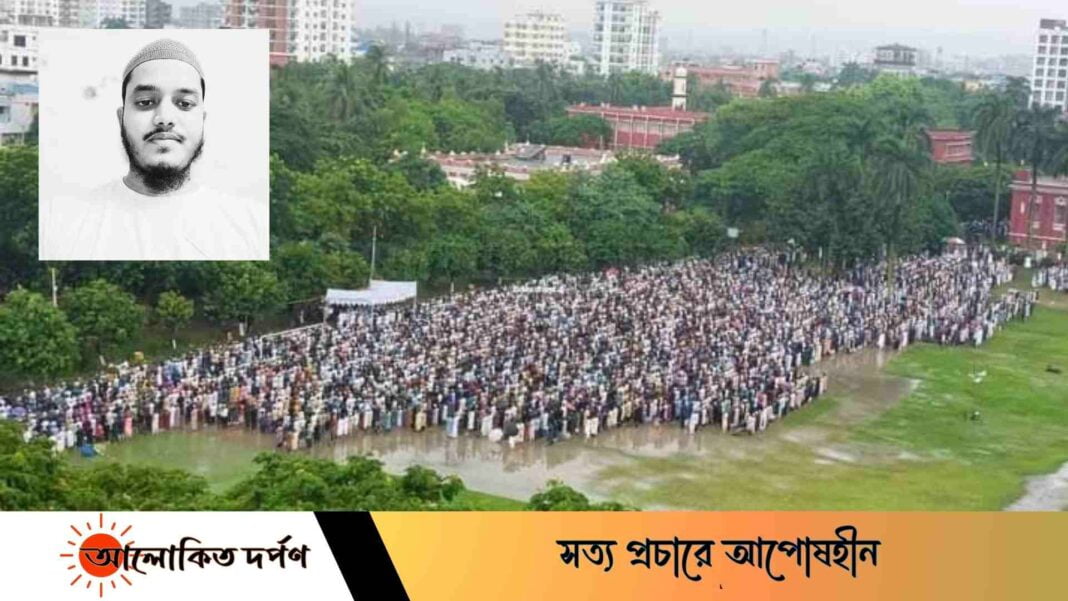 বৃষ্টি উপেক্ষা করে রায়হানের শেষ বিদায়ে হাজারো মানুষ 