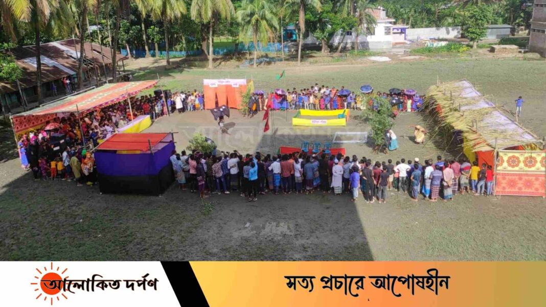 গলাচিপায় সাইক্লোন বিষয়ক মাঠ মহড়া অনুষ্ঠিত