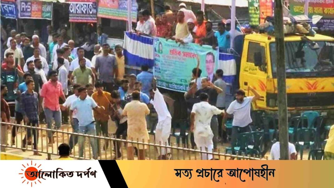 আশুলিয়ায় শ্রমিক দলের সমাবেশে দুই গ্রুপের সংঘর্ষ, আহত ৫ জন