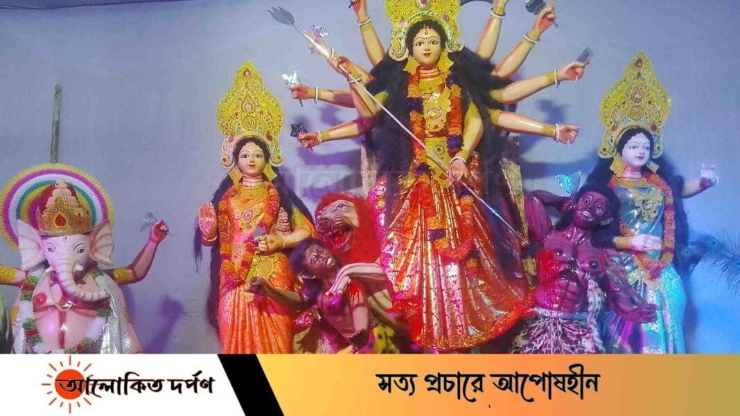 নালিতাবাড়ীতে শারদীয়া দুর্গাপূজার প্রস্তুতি সম্পন্ন
