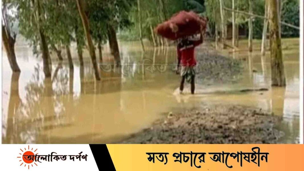 নালিতাবাড়ী উপজেলায় বন্যা পরিস্থিতির উন্নতি, তবু ৫হাজার পরিবার এখনো পানিবন্দী