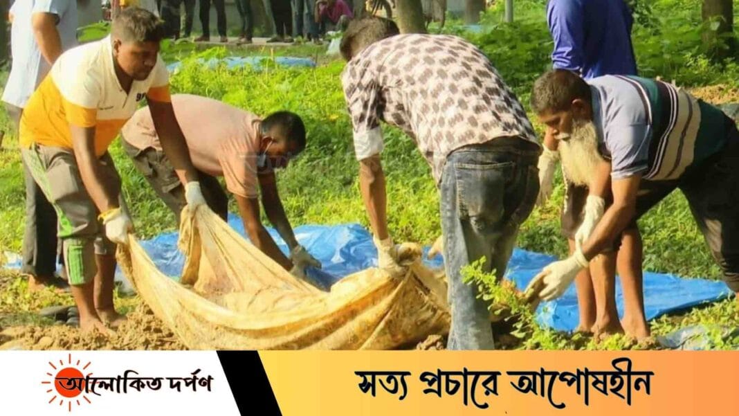 কবর থেকে তোলা হলো আন্দোলনে নি'হ'ত সাকিবের ম'র'দে'হ