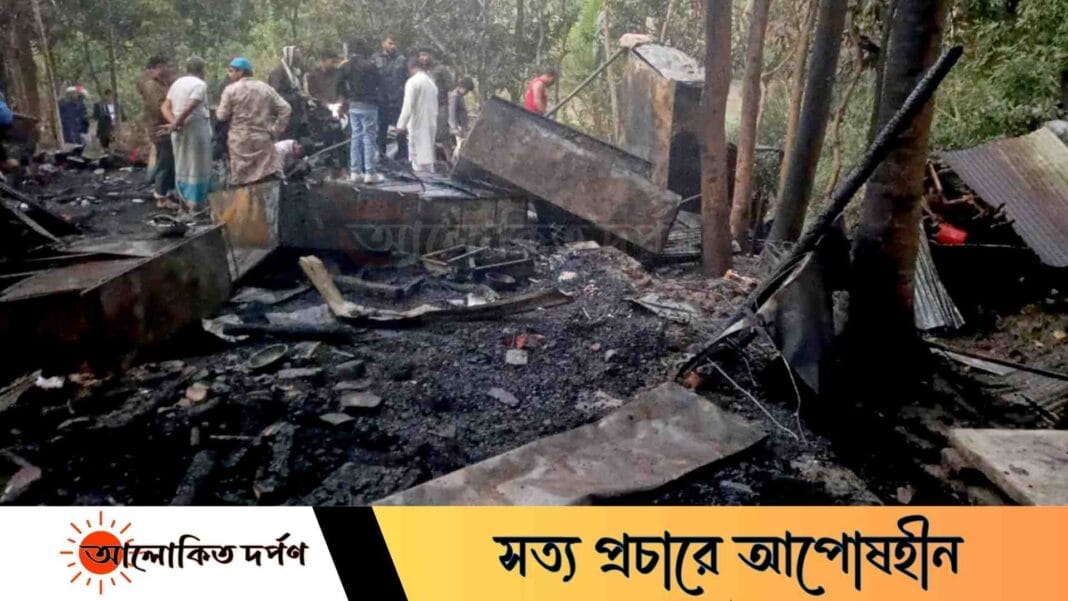 রামগঞ্জে বৈদ্যুতিক শটসার্কিটের আগুনে সর্বশ্রান্ত তিন ভাই