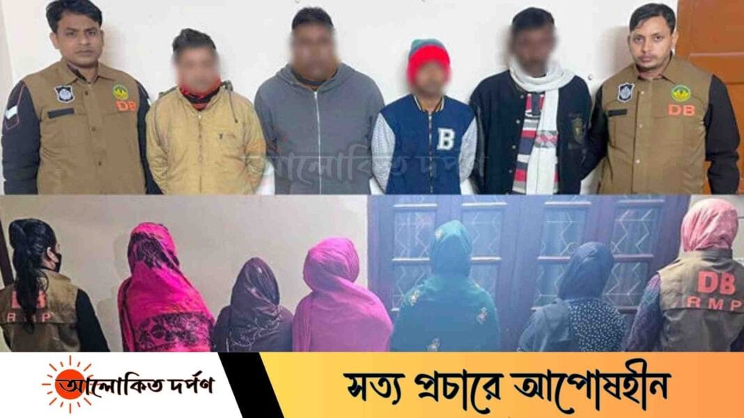 আবাসিক হোটেলে অভিযান