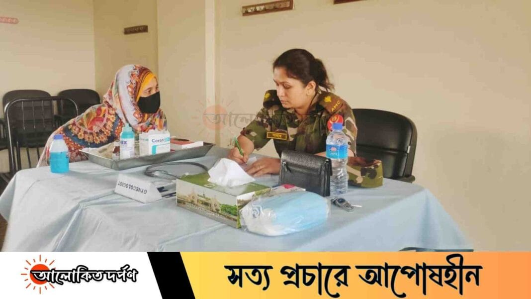 রাজশাহীতে সেনাবাহিনীর বিনামূল্যে চিকিৎসা সেবা
