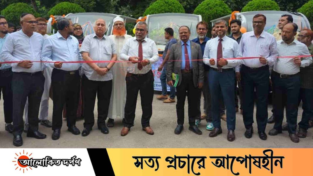 ইবিতে প্রথমবারের মতো বৈদ্যুতিক শাটলের যাত্রা শুরু