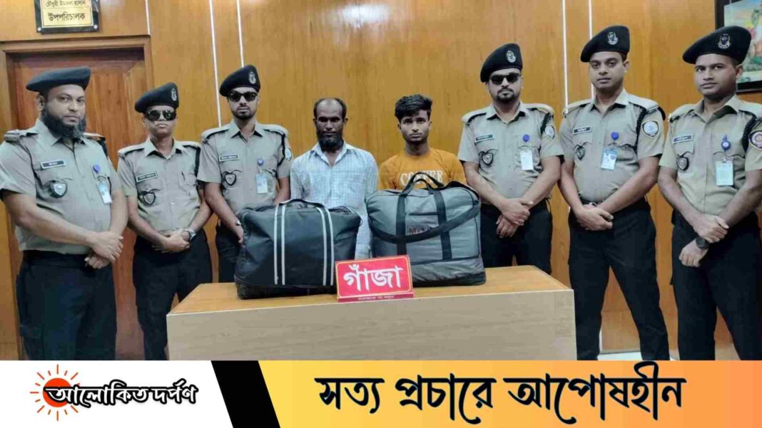 কুমিল্লা থেকে আনা ১৪ কেজি গাঁজাসহ দুই মাদক কারবারি গ্রেপ্তার
