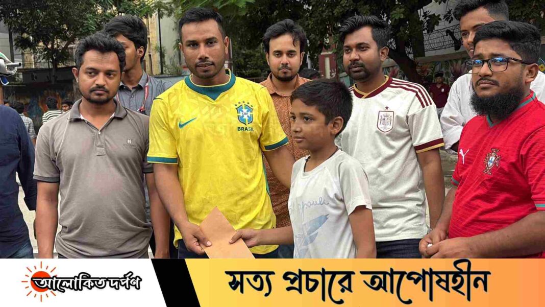 অসহায় সাদ্দামের পাশে জবি ছাত্রদল নেতা শাহরিয়ার