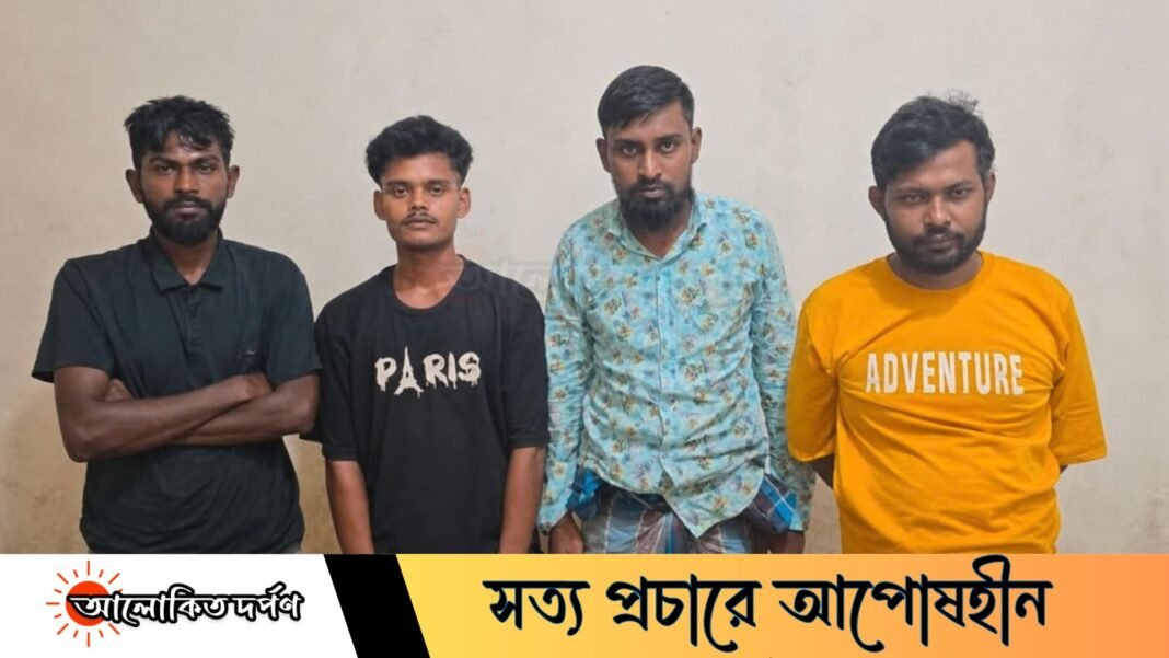 নালিতাবাড়ীতে ১০০ পিস ইয়াবাসহ চারজন গ্রেপ্তার